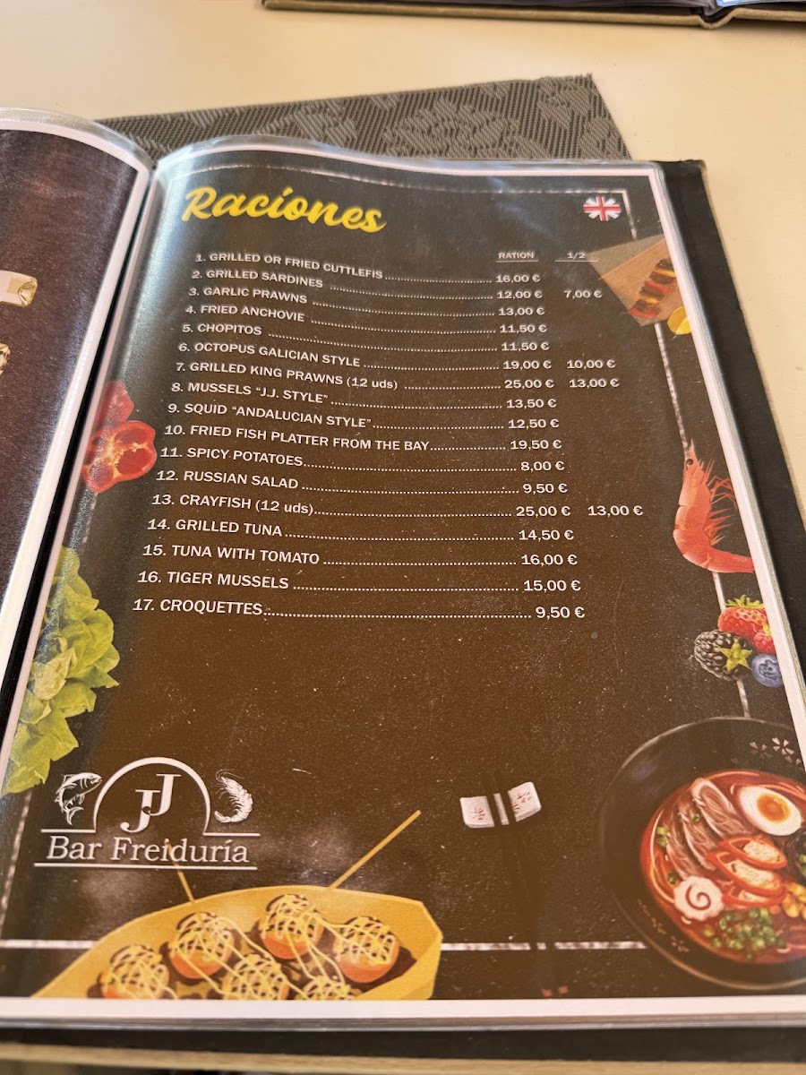Menu Freiduria Jj-5