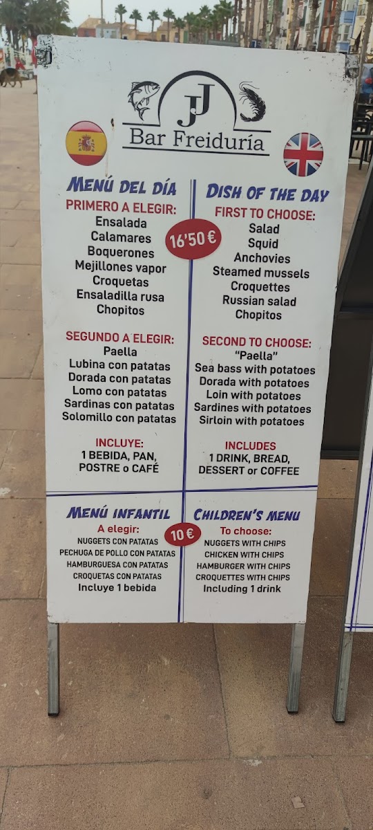 Menu Freiduria Jj-9